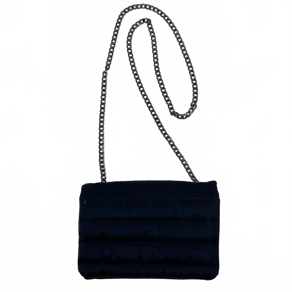 Think Rolyn Navy Blue Puffer Crossbody Bag | OS Regular Chain Strap